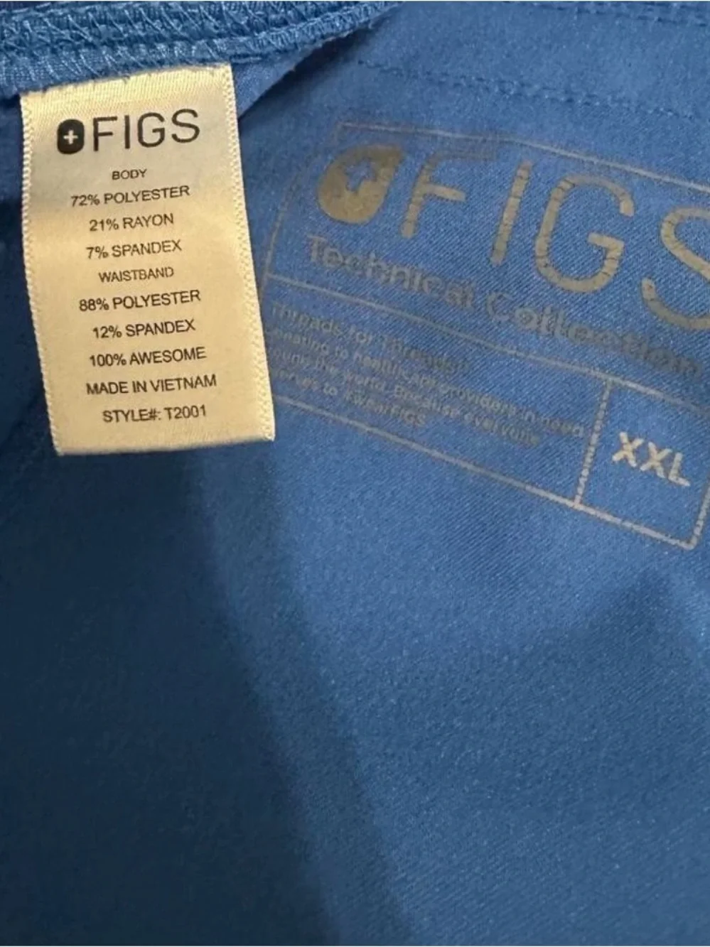 FIGS Royal Blue Axim Cargo Scrub Pants XXL Men's Technical Collection EUC
